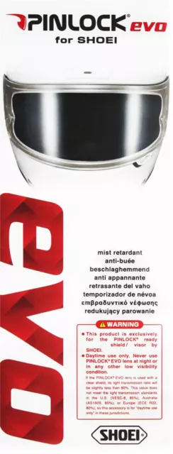 Pinlock®-Scheibe für Shoei Motorrad Helm Neotec NXR X Spirit GT Air und mehr