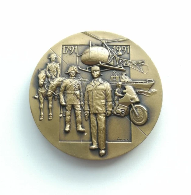 MÉDAILLE CENTRE TECHNIQUE Gendarmerie National En Bronze Graveur Pichard EUR 10,00 - FR