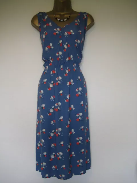 Cath Kidston blue strawberries patterned dress size 12