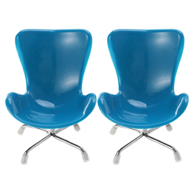 2pcs mini chaise d'ordinateur MODÈLES MINI MAISON ACCESSOIRES Poupée House Chais