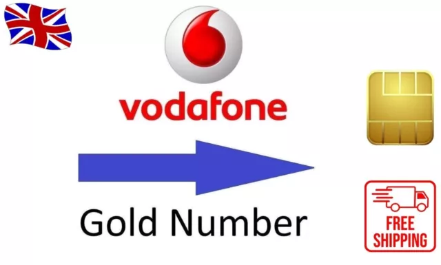 New Gold Easy Mobile Number Golden Platinum Uk Premium Vodafone Sim Card Numbers