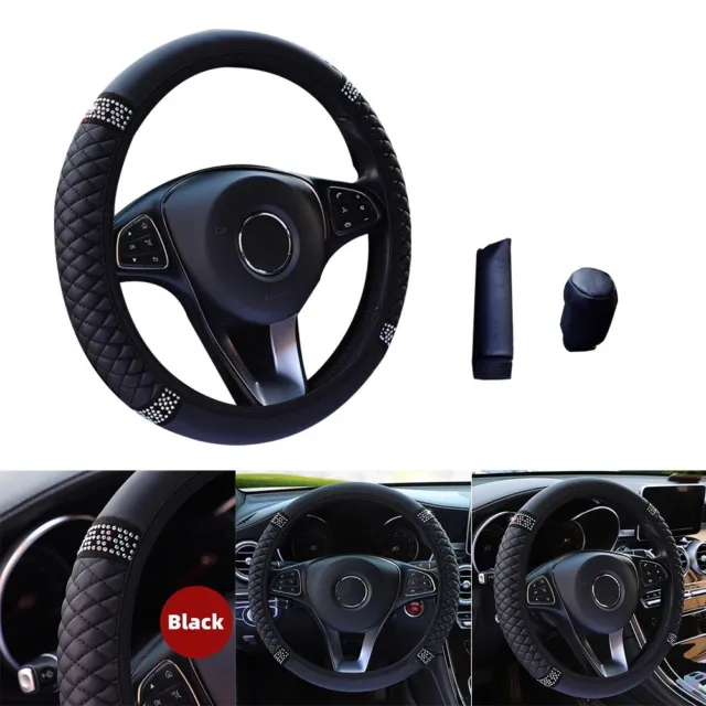 ADD STYLE TO Your Car with Glitter Bling Steering Wheel Cover Set