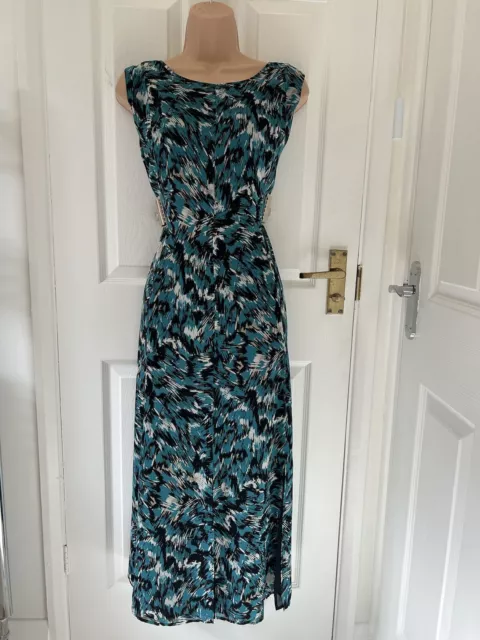 GORGEOUS TEAL BLUE SUMMER HOLIDAY/PARTY/OCCASION MIDI DRESS by WINDSMOOR size 20