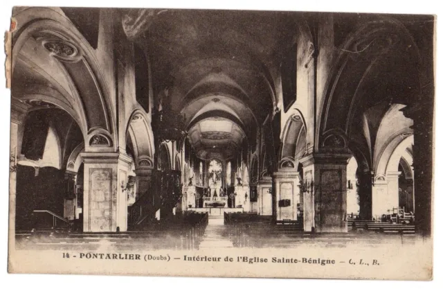 CPA 25 - PONTARLIER (Doubs) - 14. Intérieur de l'Eglise Sainte Bénigne