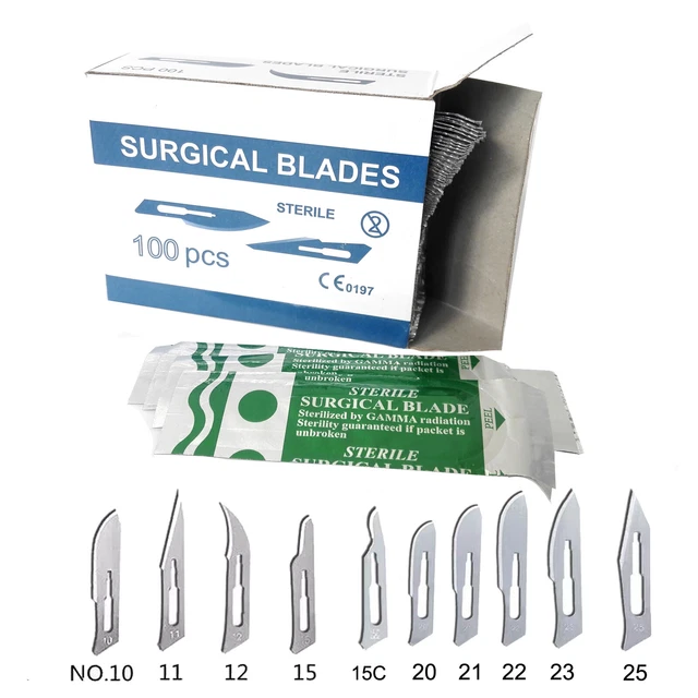 Poignée De Scalpel Chirurgical N°3 Neuve - Couteau Dentaire Avec Règle, Acier Inoxydable