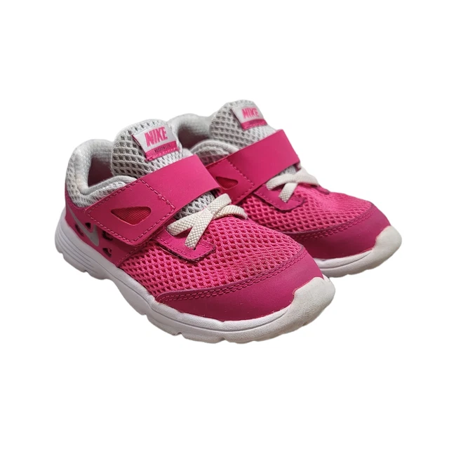 Nike Toddler Fusion Lite Mesh Hook & Loop Athletic Sneakers Pink White Size 9C