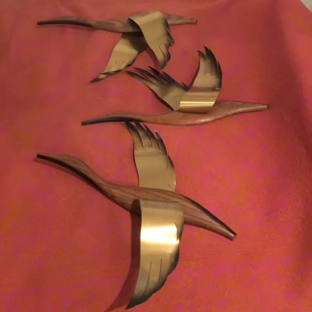 mid century modern flying geese ducks wall hangings MASKETEERS