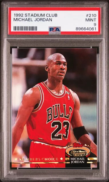 Michael Jordan - 1992 Stadium Club Members Choice Card #210 - PSA 9 MINT