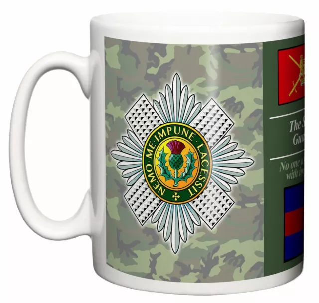 British Army Soldier The Scots Guards Infantry Badge Motto TRF Coffee Tea Mug