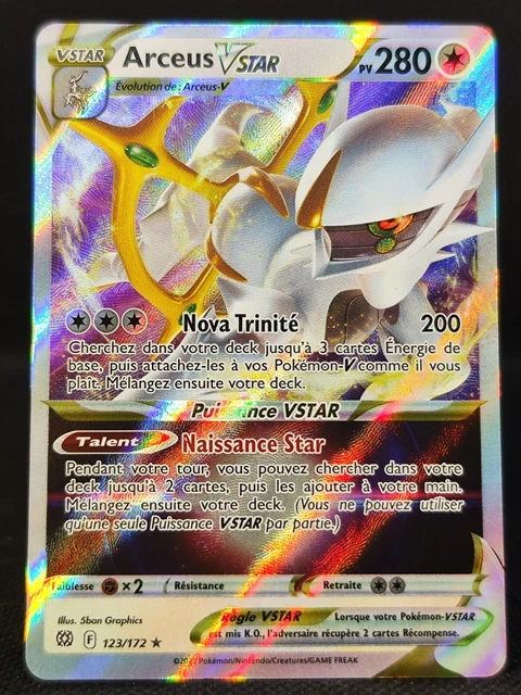 Arceus VSTAR 123/172 – Ultraboost X – Épée Et Bouclier 9 – Coffret 10 Cartes Pokémon Françaises – Sans Doublon