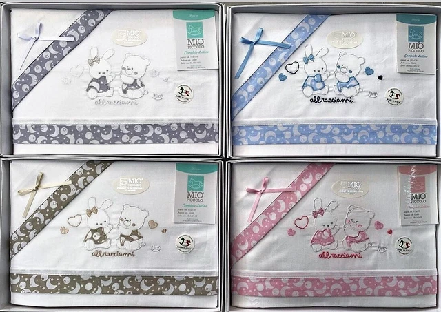 Mio Piccolo Set Culla Tre Pezzi Culla Neonato In Cotone Art.13