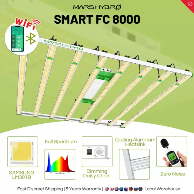 Mars Hydro Smart FC 8000 Lampe LED Culture Full Spectrum Samsung LM301B VegBloom