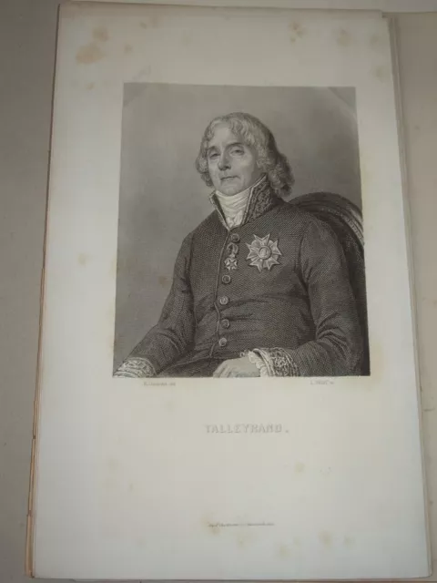 TALLEYRAND 1754 1838 Homme politique diplomate peint gravé Wolff