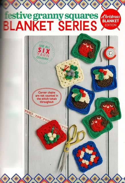 Patrón De Crochet Navidad Cuadrados Pud Robin Muérdago *Parte 2 De 3* Lcm M11A