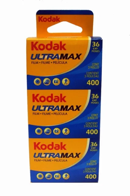 KODAK ULTRAMAX 400 36exp COLOUR FILM TRIPLE PACK - Dated 03/26