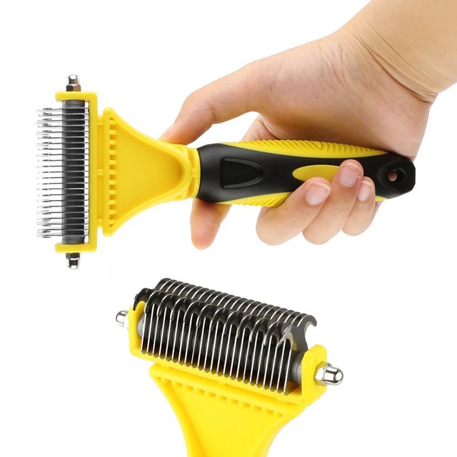 Pet Dog Cat Hair Fur Shedding Trimmer Grooming Dematting Rake Comb Brush Tool 3
