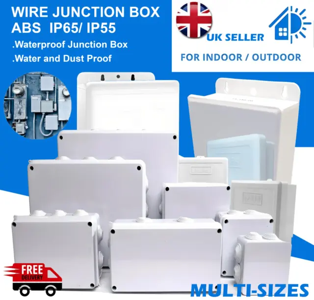 Ip65 Waterproof Outdoor Junction Box Pvc Adaptable Enclosure Indoor All Sizes