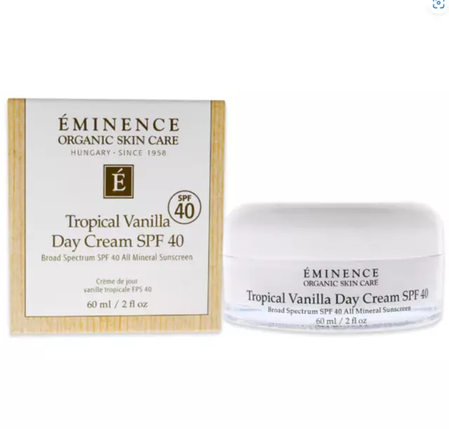 New Eminence Tropical Vanilla Day Cream SPF 40 2oz FREE SHIPPING