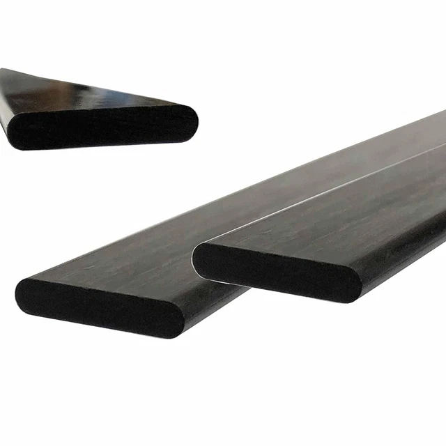 (10) 2mm x 4mm 1000mm - PULTRUDED-Flat Carbon Fiber Bar. 100% Pultruded high...
