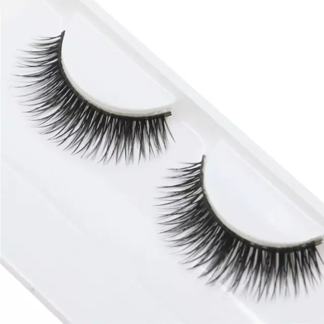 10 Pairs False Eyelashes Natural Long Eye Lashes Handmade Soft Black Makeup S `