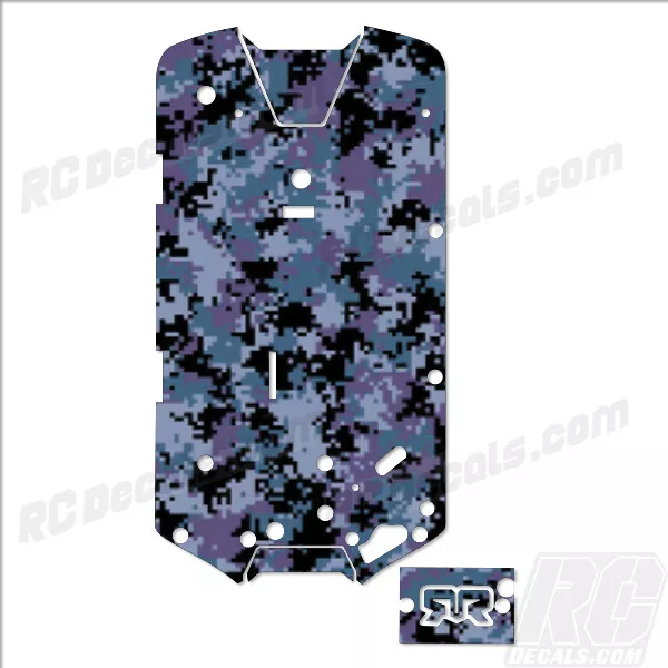 Protector de chasis Arrma 1/10 VORTEKS 4X4 3S BLX Digi camuflaje azul #ARA4305V3