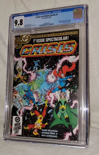 Crisis on Infinite Earths #1 CGC 9.8 NM/M White 1985 1st Blue Beetle in DC