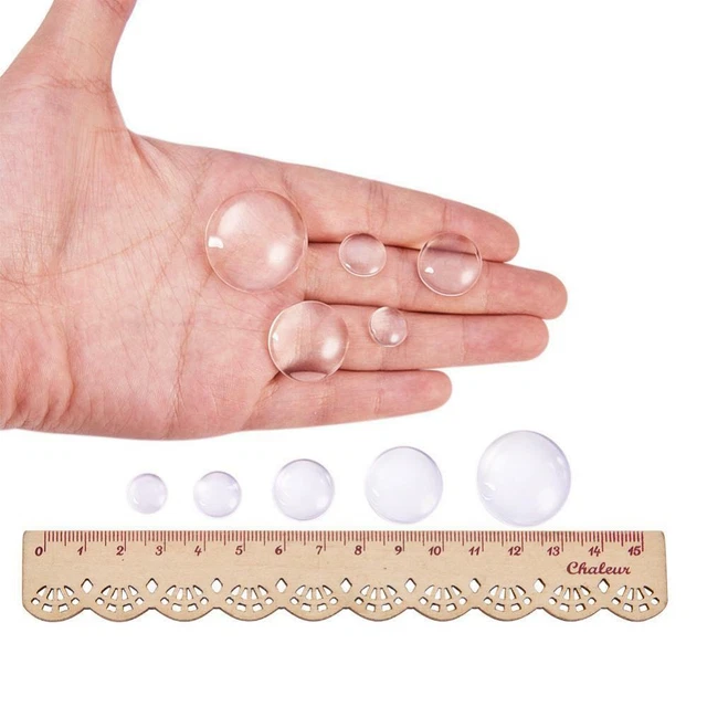 50 Stück Durchsichtige Glas Flatback Cabochons Scrapbooking Diy Schmuck