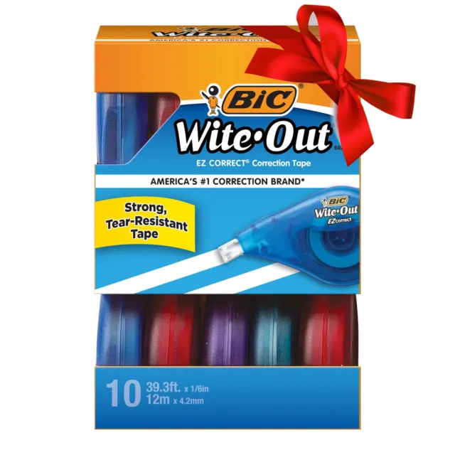 Bic Wite-Out Shake 'n Squeeze Correction Pen, 8 mL, White, 4 Count (wosqpp418), 3 Pack