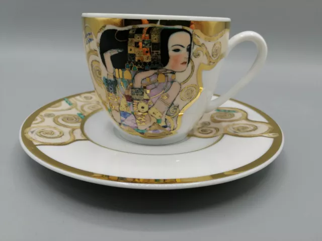 Gustav Klimt die Erwartung Kaffeetasse mit Untertasse Bradford Editions