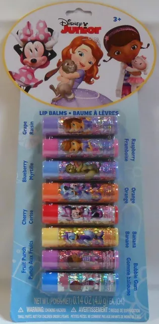 Lip Balm DISNEY CHARACTERS Doc McStuffins Minnie Mouse Sofia 8 Fruity Flavors