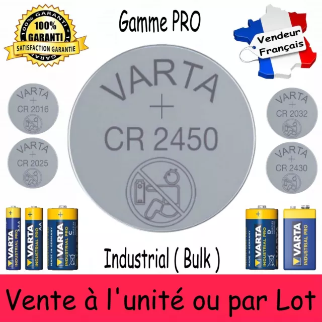 Piles CR2450 VARTA 3V Dispo aussi : 2016 2025 2032 2430 LR03 LR6 LR14 LR20 6LR61