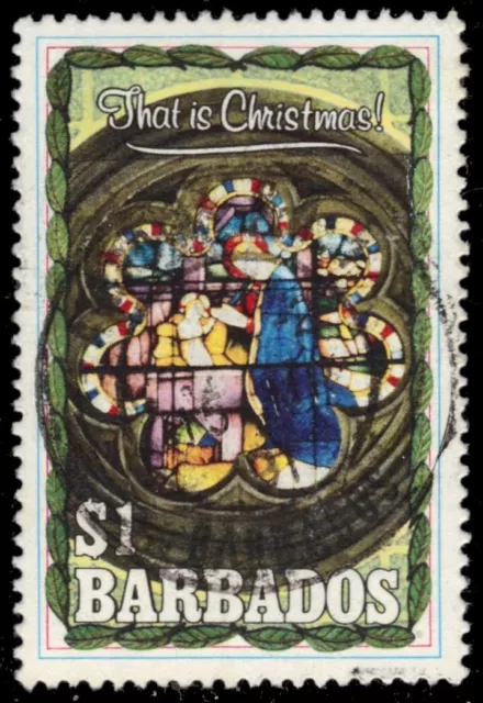 BARBADOS 793 (SG946) - Christmas Decorations "Stained Glass Window" (pb79326)