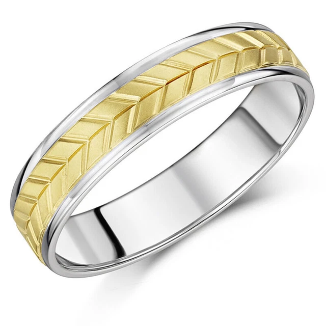 Anello Da Donna In Oro Giallo 9 Carati Con Zirconi Cubici - Fascia A Triplo Strato - Italia