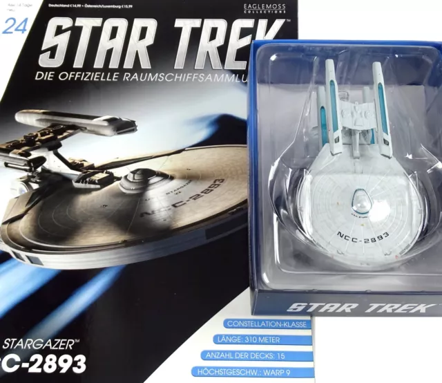 Star Trek Eaglemoss Starship Collection Uss Stargazer Ncc-2893 Ausgabe #24