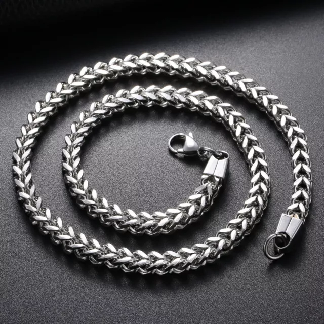 18"-30" Mens Stainless Steel 6mm Franco Box Cuban Curb Link Chain Necklace #N217