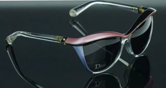 RARE NEW Genuine Christian DIOR Demoiselle 1 Black Pink Crystal Sunglasses EXMP9