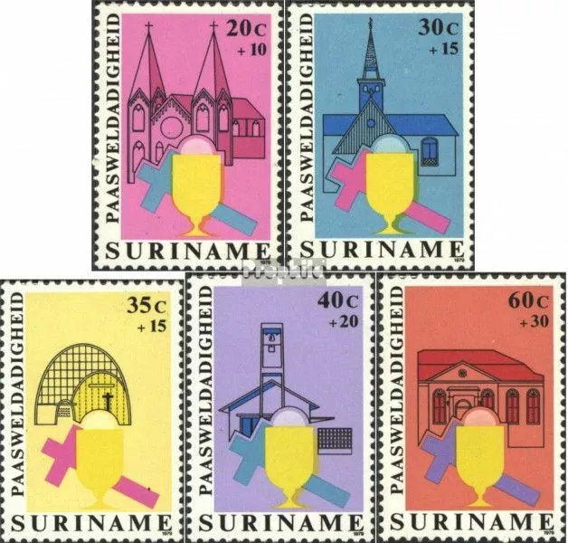 Suriname 864-868 (complete issue) unmounted mint / never hinged 1979 Easter