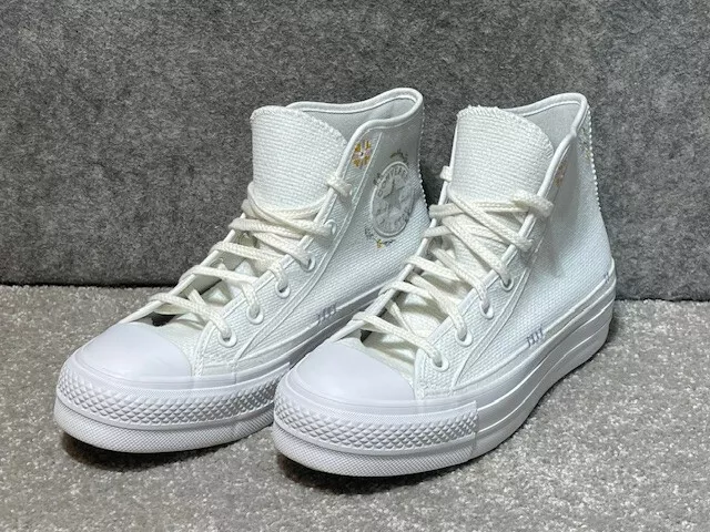 Converse Chuck Taylor All Star Lift Platform Sneakers Womens 8.5 High Top White