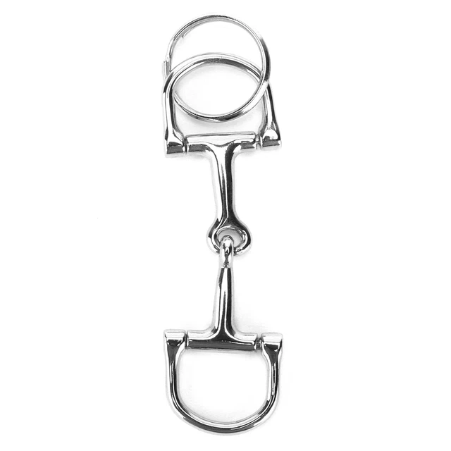 DShaped Snaffle Keychain Durable Silver DRing ZineAlloy Horse Snaffle Bits K L2S