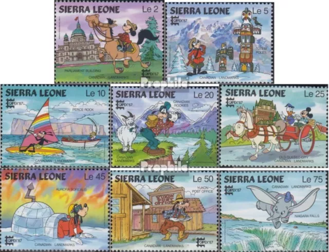 Sierra Leone della Sierra Leone 972-979 (completa edizione) MNH 1987 Walt-Disney