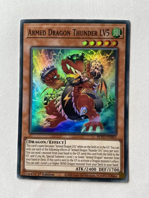 Armed Dragon Thunder LV5 - BLVO-EN003 - Super Rare - 1st  Edition : Everything Else