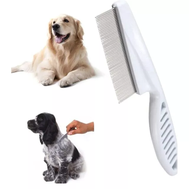 Cat Dog Metal Nit Head Hair Pet Lice Comb Fine Toothed Flea Flee Hand ZTOR