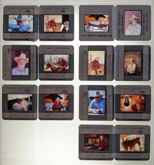 Dw4-435 Richard Farnsworth 1988 Lot (14) 35Mm Orig Slide Via Dianna Whitley