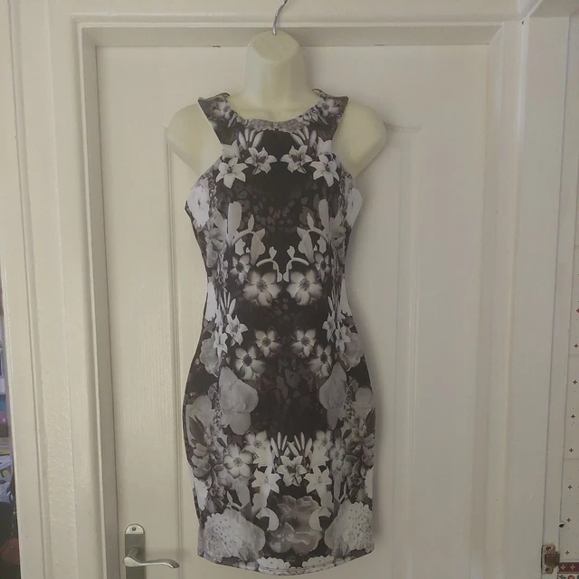 Abito Senza Maniche Nero E Grigio Da Donna Taglia 10 Next Petite.
