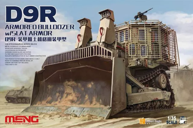 Meng Model SS-010 1/35 Scale D9R Armored Bulldozer w/Slat Armor Model Kit