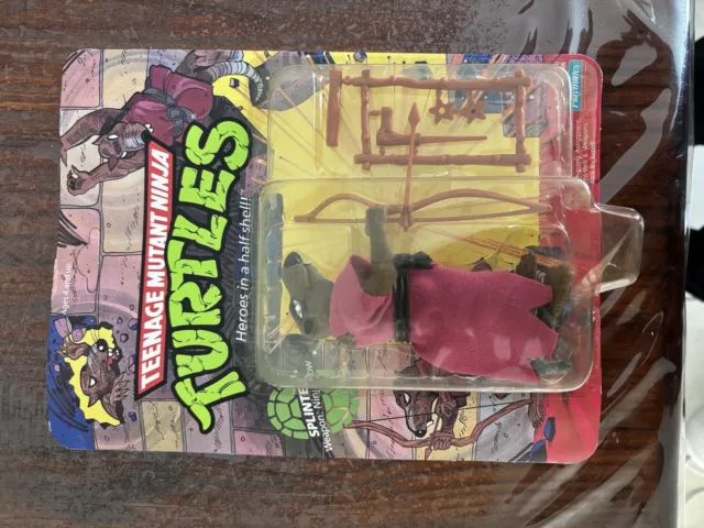 1988 Vintage TMNT Splinter Figure 10 Back MOC Teenage Mutant Ninja Turtles