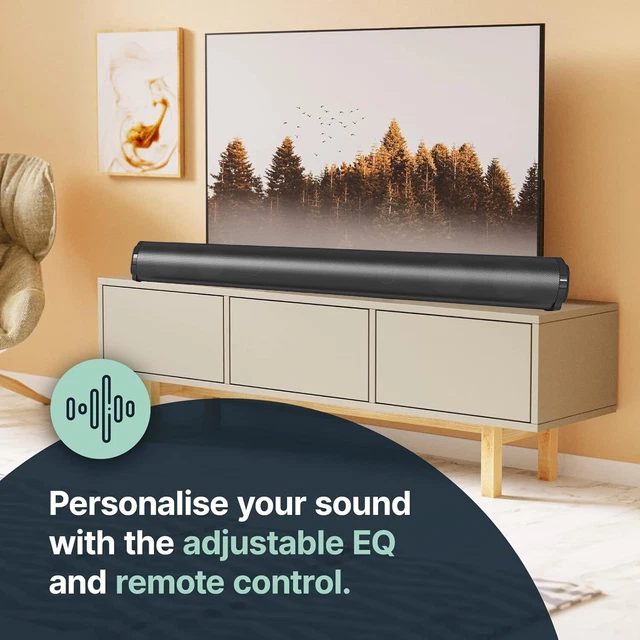 SURROUND SOUND BAR Wireless Subwoofer 4 Speaker System Home Theater W