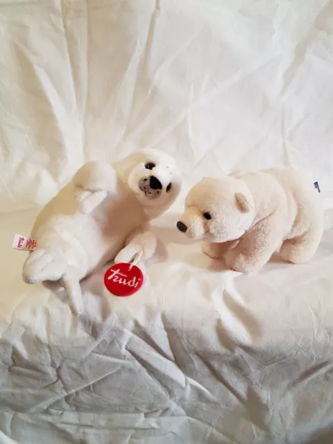 Lotto TRUDI 2 Peluche foca bianca e orso polare 