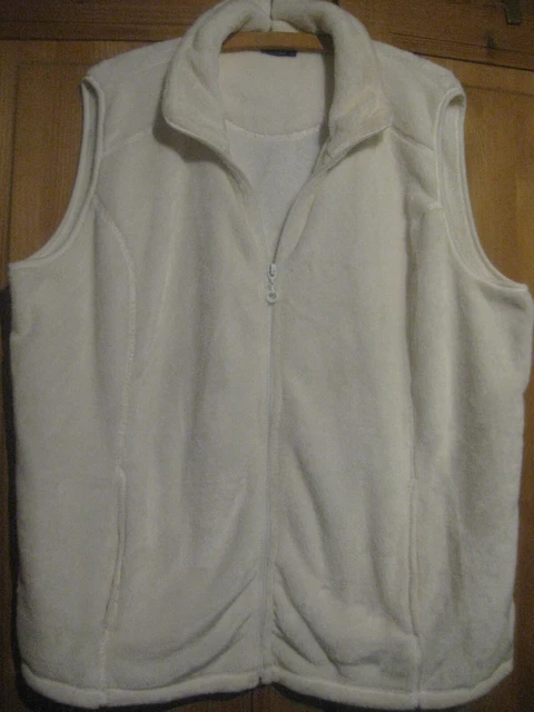 Laura Torelli Damen Fleesweste Top neu Gr.XL+vanille sportlich kuschelig