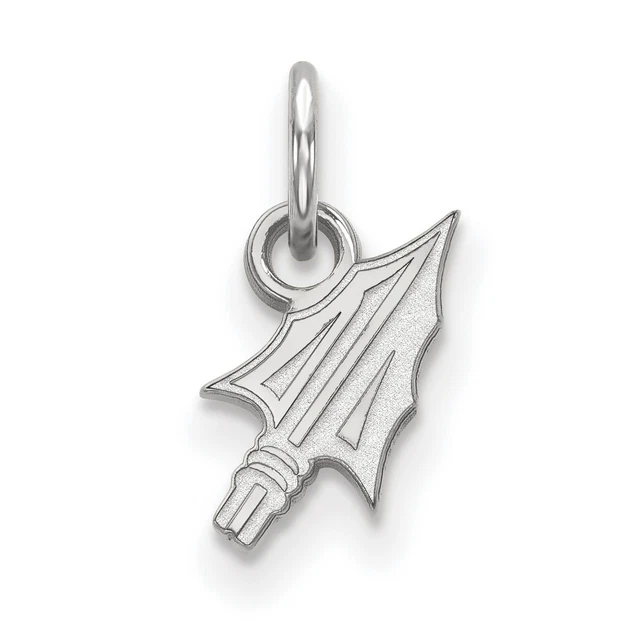 14k White Gold Florida State University Seminoles Arrowhead Charm Pendant